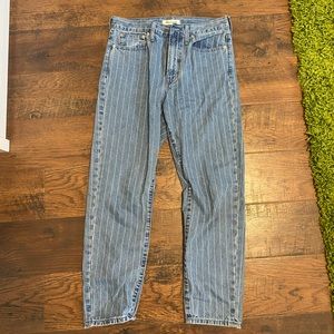 Womens Madewell pinstripe jeans